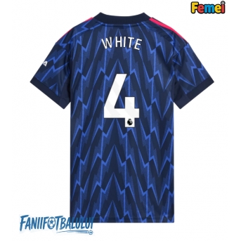 Arsenal Ben White #4 Tricou Fotbal Replică 2025-26 Femei Deplasare